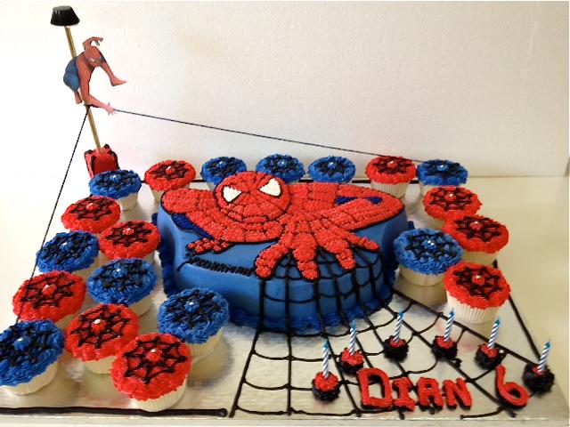 Spiderman with Cupcakes