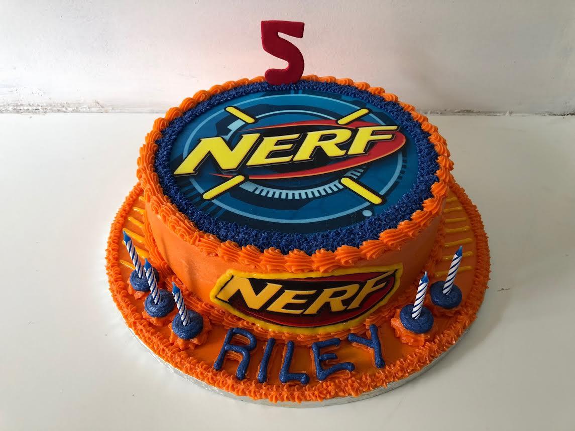 Nerf photo cake