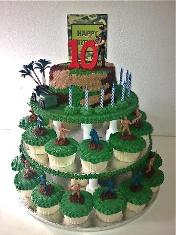 Army Cupcake Tower