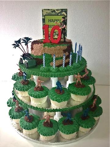 Army Cupcake Tower