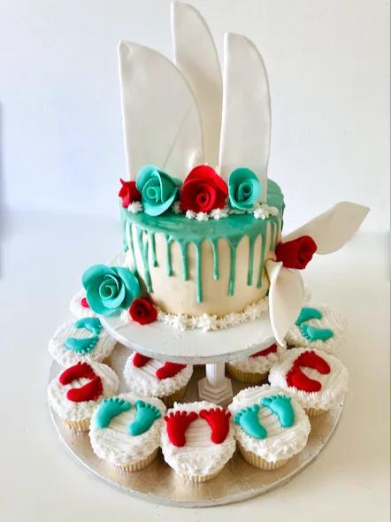 Baby Feet cupcake stand