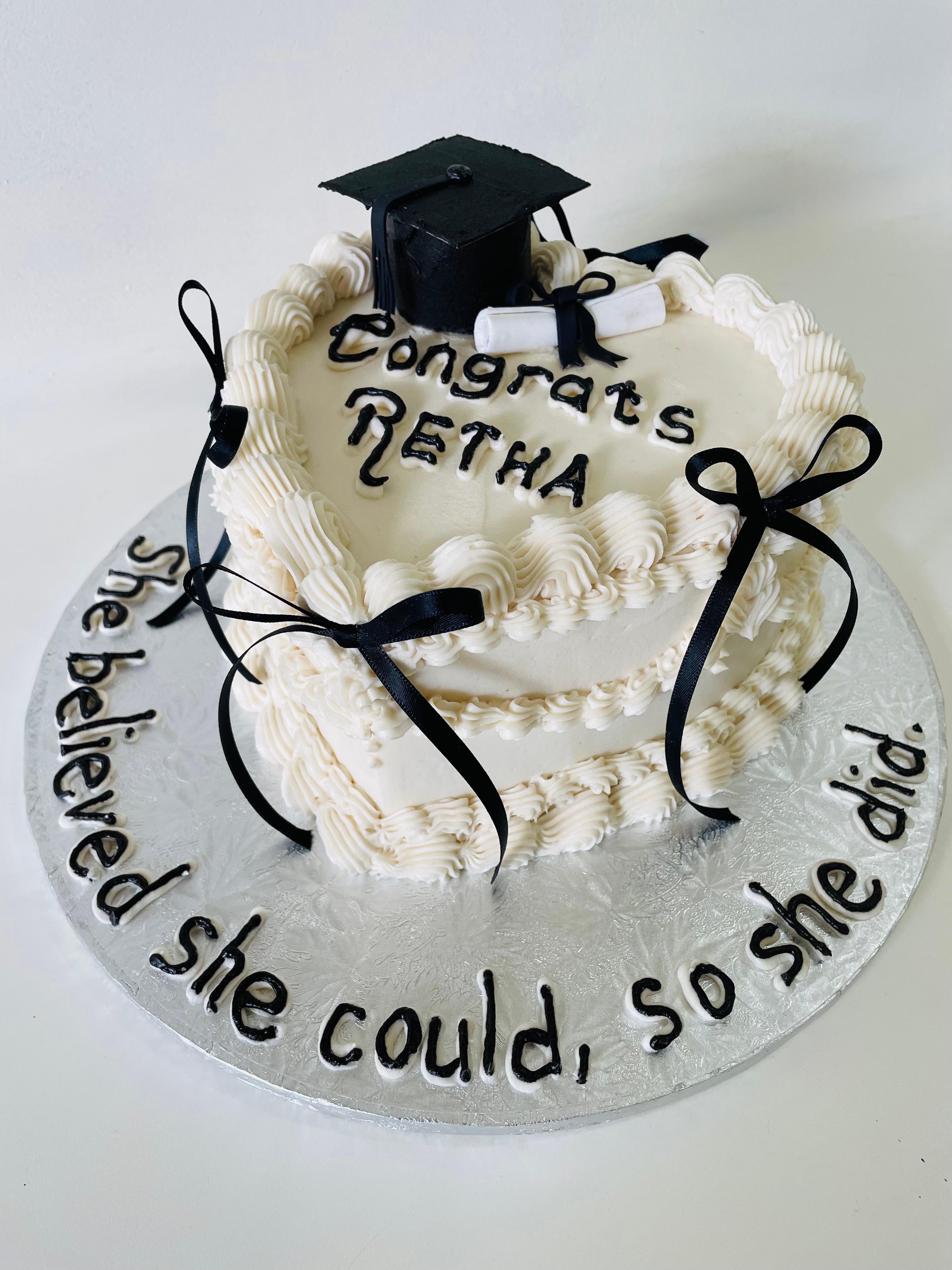 Heart Graduation cake