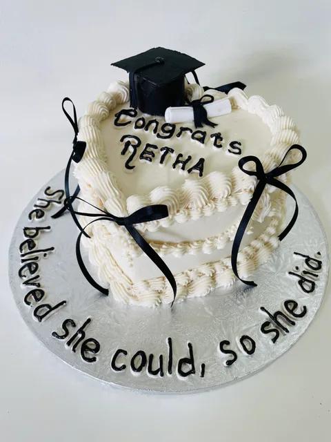Heart Graduation cake