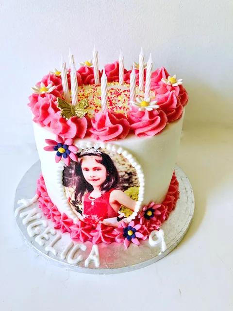 Girly photo cake