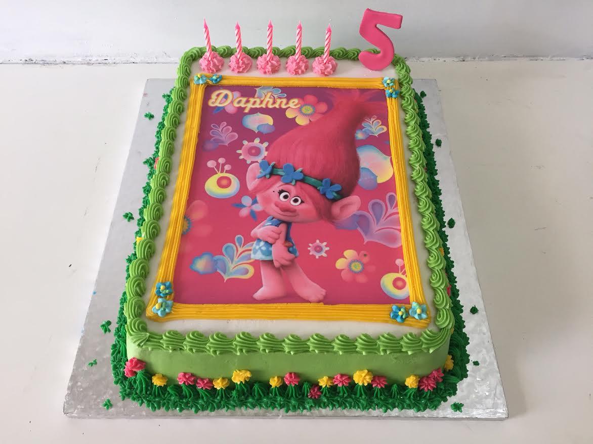 Trolls photo cake